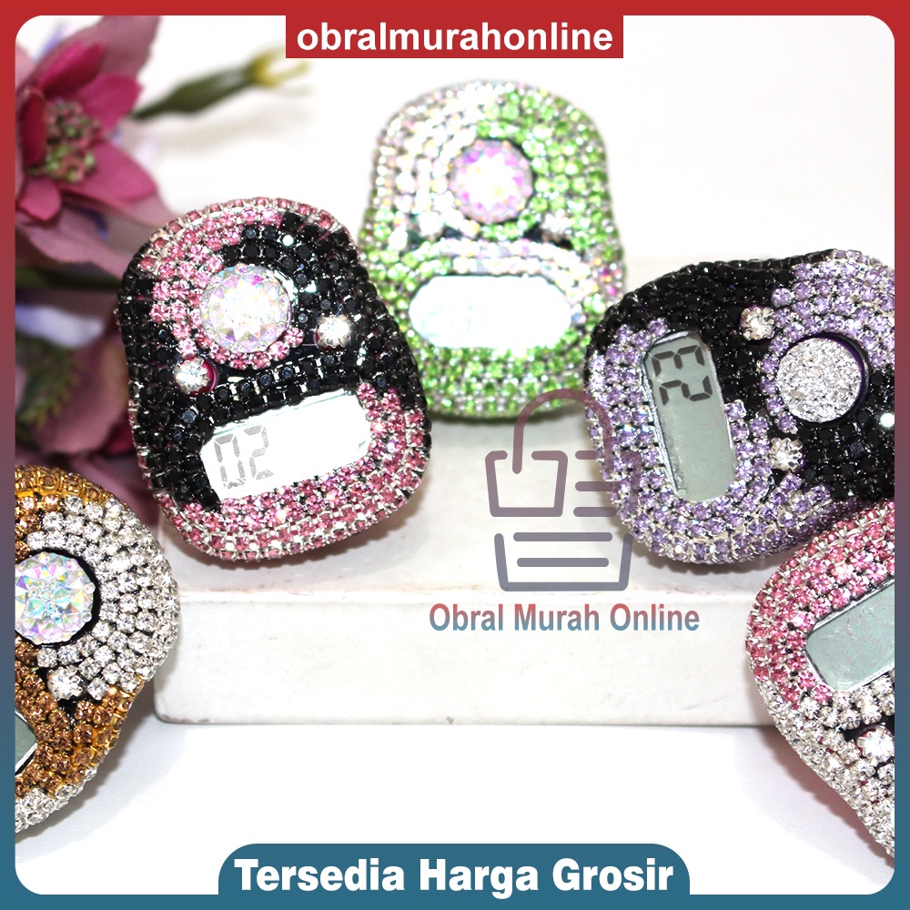 {PART 1} TASBIH DIGITAL SWAROVSKI MOTIF MIX COLOR LED TERMURAH