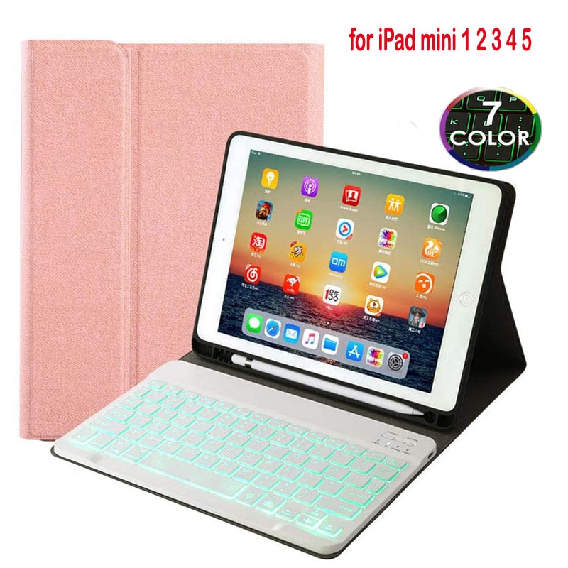 For ipad mini 1 2 3 Backlit Wireless Bluetooth Keyboard