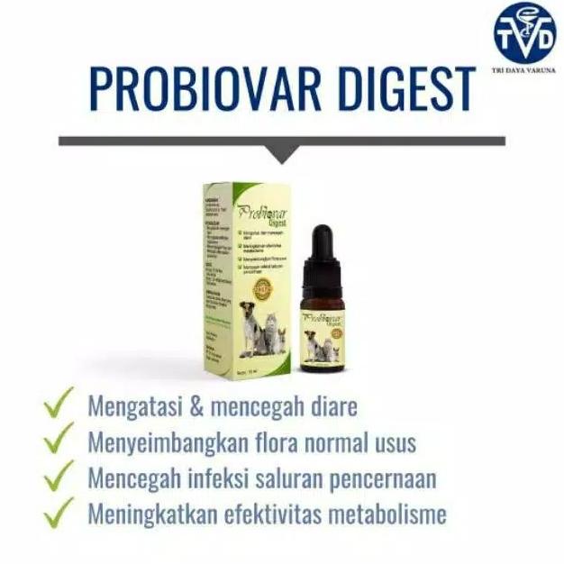 ORIGINAL Obat Diare Kucing Kitten Anak Kucing Anjing Probiovar Digest 10 ml Asli