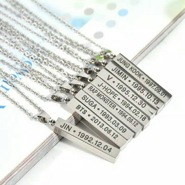 Kalung BTS kalung member bts necklace bts v jimin jungkook rm suga jin jhope