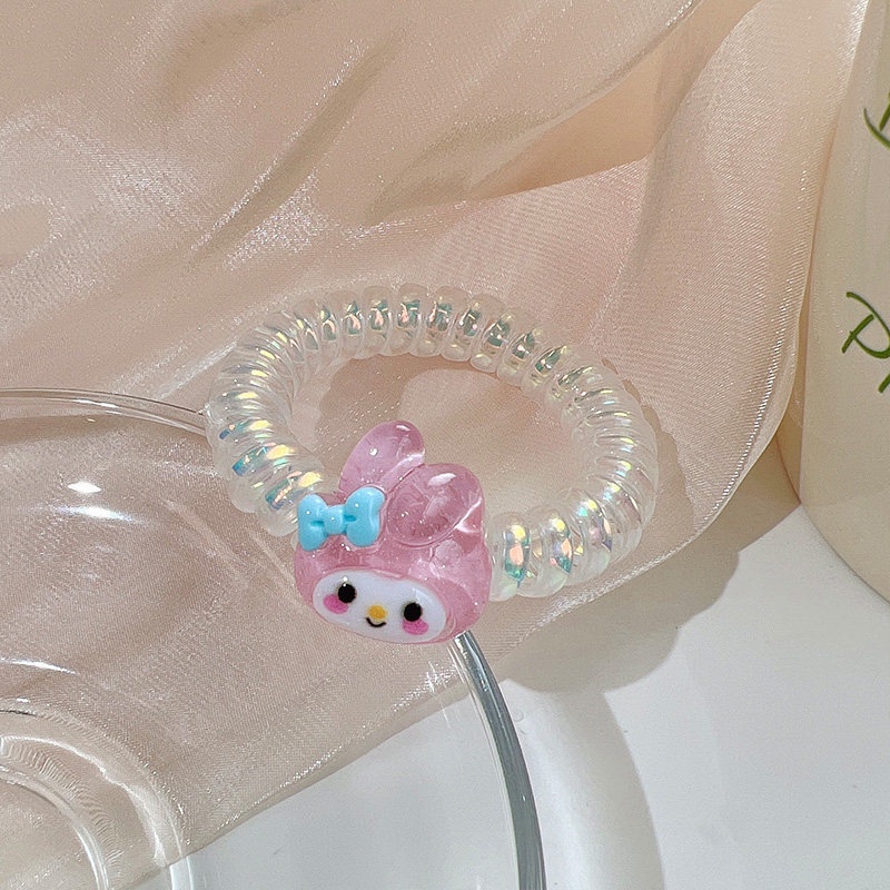 Ikat Rambut Model Kabel Telepon Motif Kartun Kulomi Sanrio Untuk Wanita