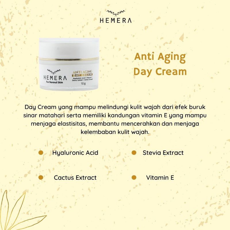 HEMERA 5 IN 1 ANTI AGING 10X LEBIH EFEKTIF MENYAMARKAN KERUTAN - BPOM AMAN UNTUK IBU HAMIL | TONER | FACIAL WASH | SERUM | DAY &amp; NIGHT CREAM