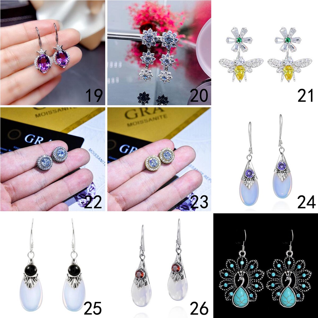 925 anting-anting perak murni, Busana sederhana, Anting-Anting wanita, Perhiasan Fashion Korea, Aksesoris telinga ED016