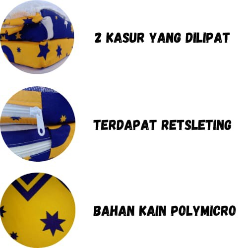 KASUR LIPAT KELAMBU BULAN BINTANG SET BANTAL GULING MURAH