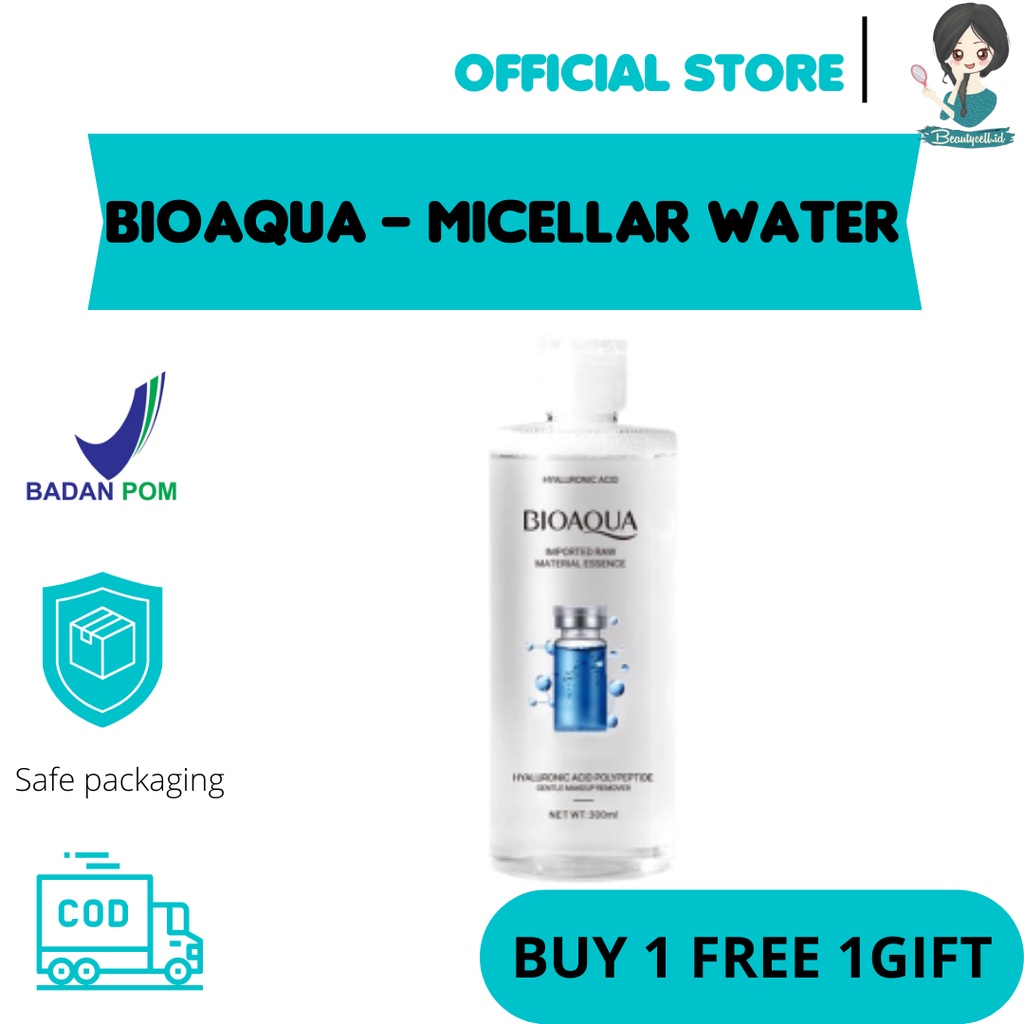 BIOAQUA Micellar Water Makeup Remover Hyaluronic Acid Polypeptide Gentle Cleansing Water 300 ml