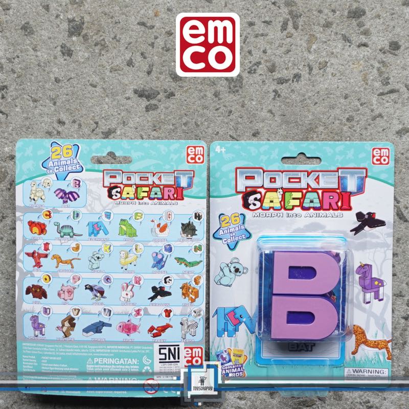 Emco Pocket Safari BAT Letter B Morphers Robot Animal