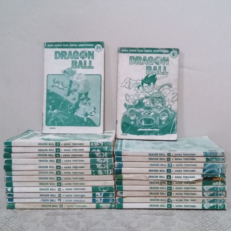 Komik dragon ball list hijau sampul tidak warna