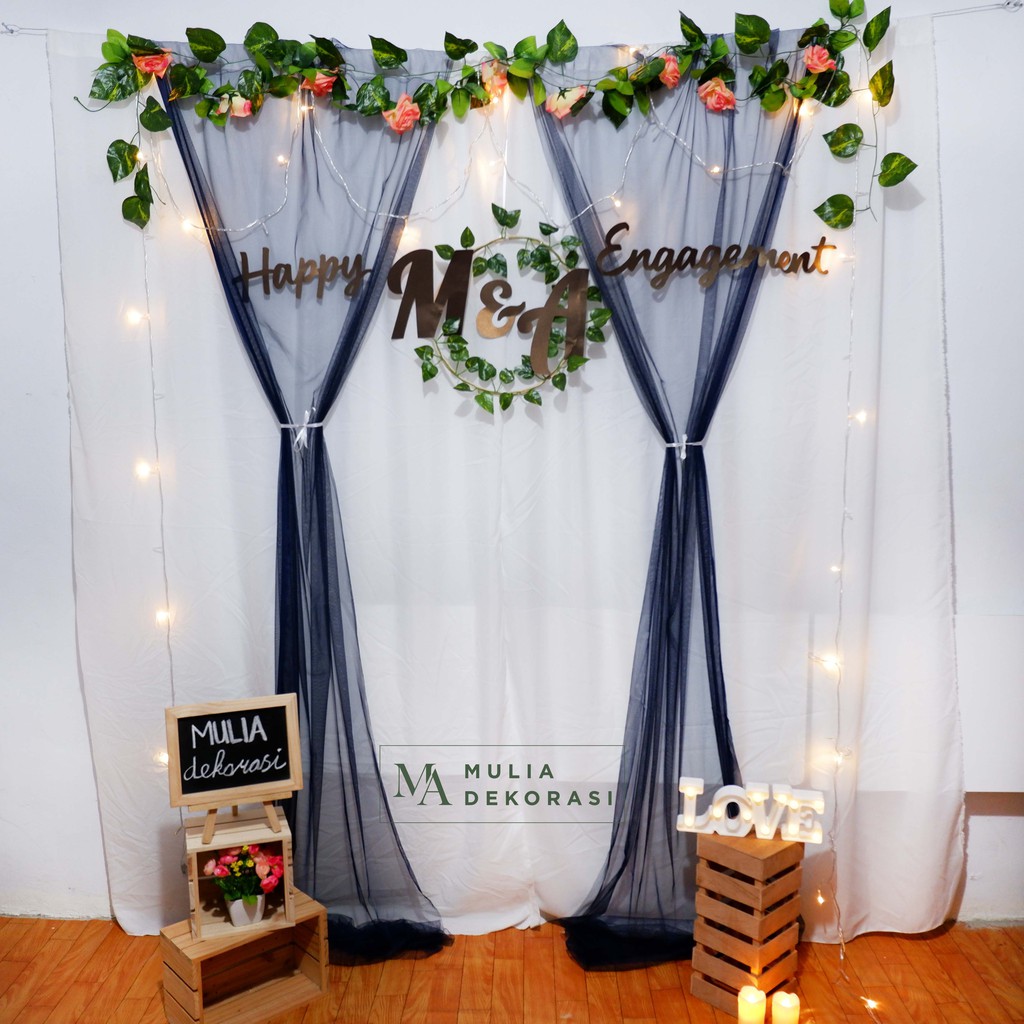 Dekorasi Lamaran Backdrop Nikahan PhotoBooth DIY Akad Nikah Aqiqah Khitan Paket Mulia A &amp; B