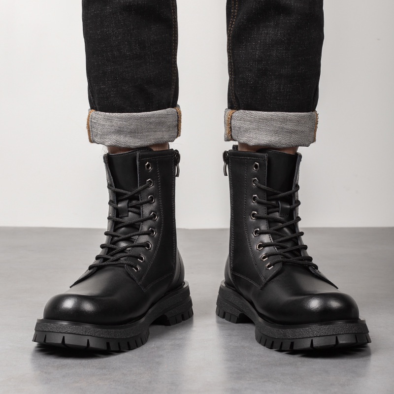 Sepatu Pria Boot Martin Kulit Boots Inggris 2022 Tren Tinggi Kerja salju