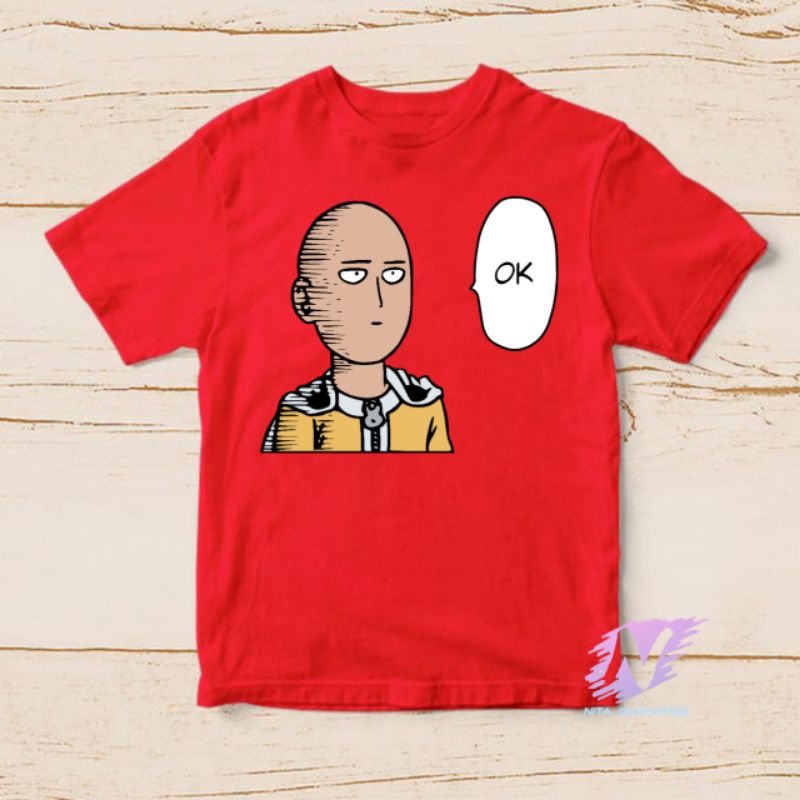 kaos one punch man kaos anak karakter anime