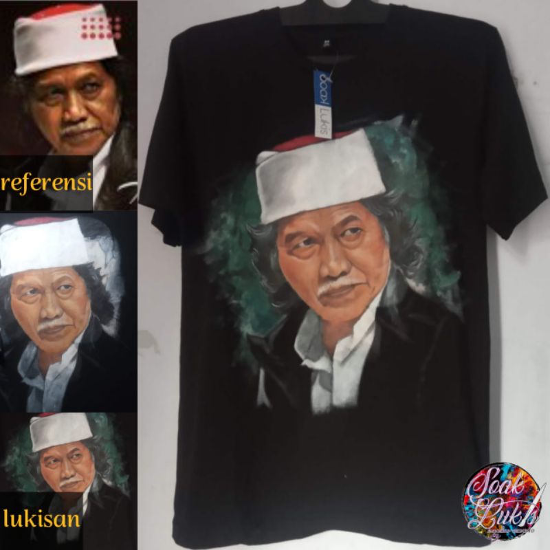 Kaos Lukis Gambar Cak Nun by SoakLukis Malang (Ready)
