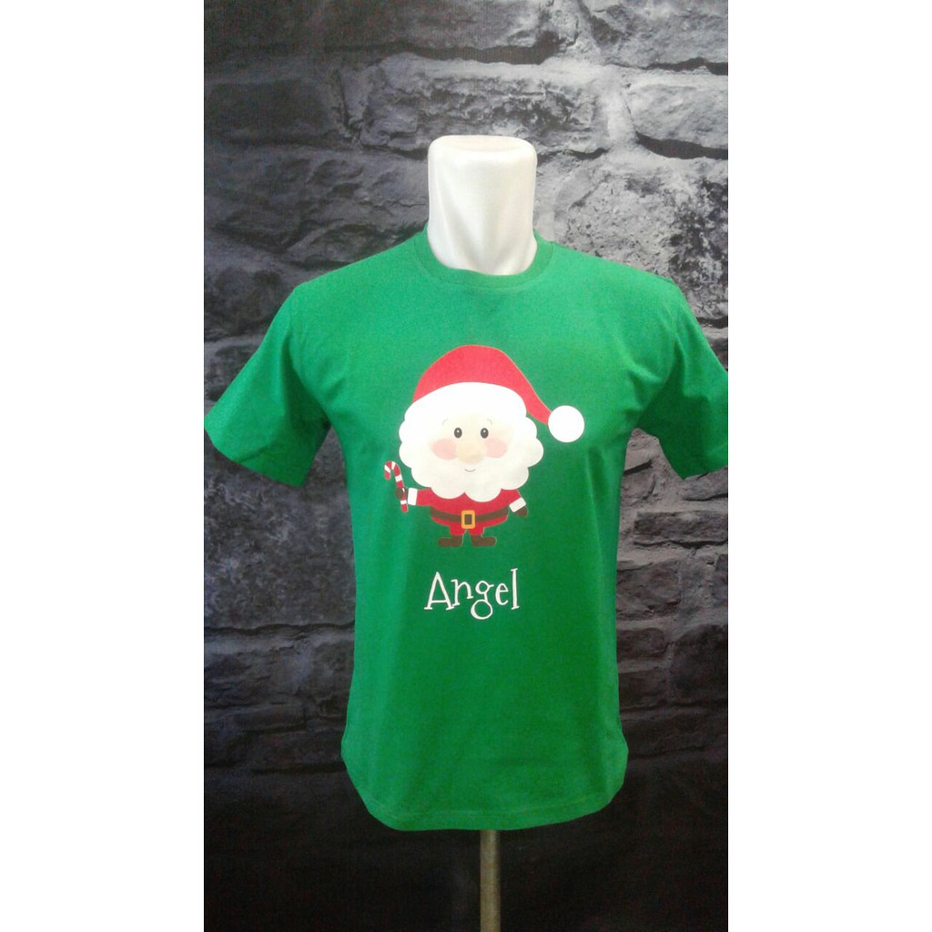 KAOS NATAL SANTA CHRISTMAS NATAL PLUS Nameset BISA REQUEST