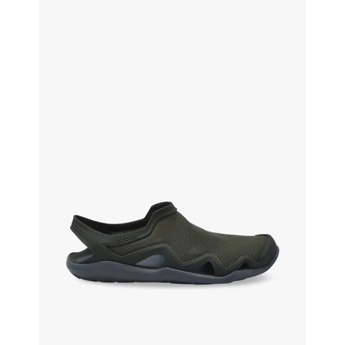 ☻ SUPPLIER SEPATU PRIA☻ SALE - CROCS MEN'S SWIFTWATER MESH WAVE - ARMY GREEN/SLATE GRE PROMO