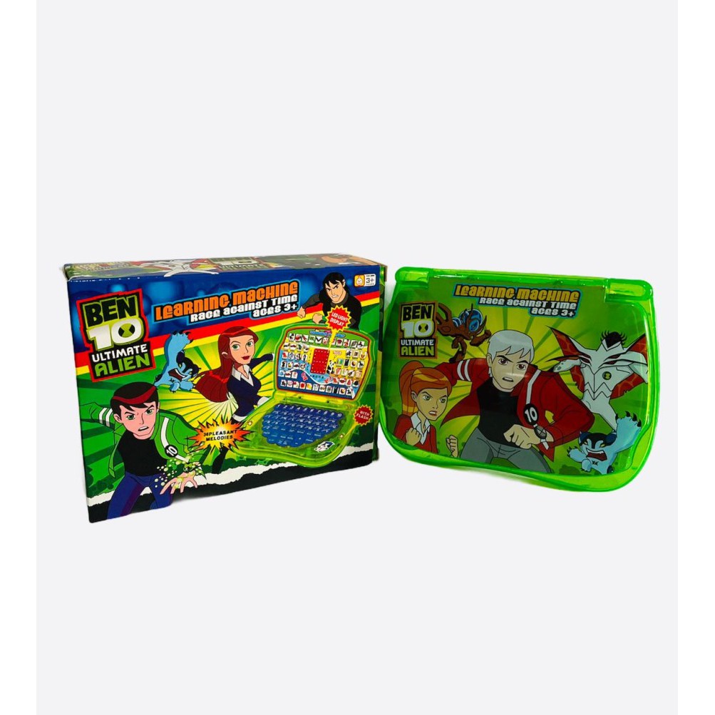 MAINAN MINI LAPTOP LEARNING MACHINE 2 BAHASA BEN 10 WITH LED LIGHT