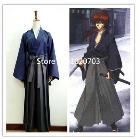 YUKATA HAKAMA KIMONO COSTUME SAMURAI X KENSHIN BAJU TRADISIONAL JEPANG all size