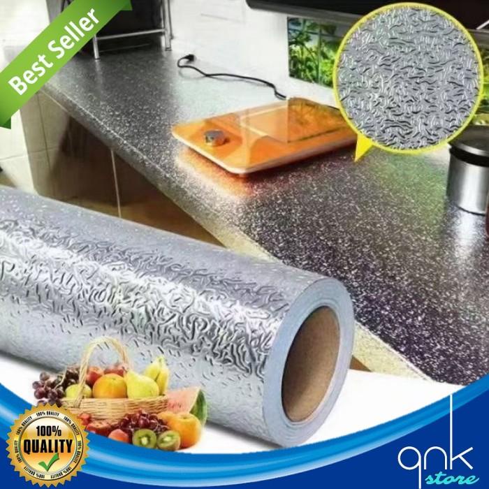 Foil | Wallpaper Dapur Almunium Foil 60Cm X 5M Sticker Almunium Foil