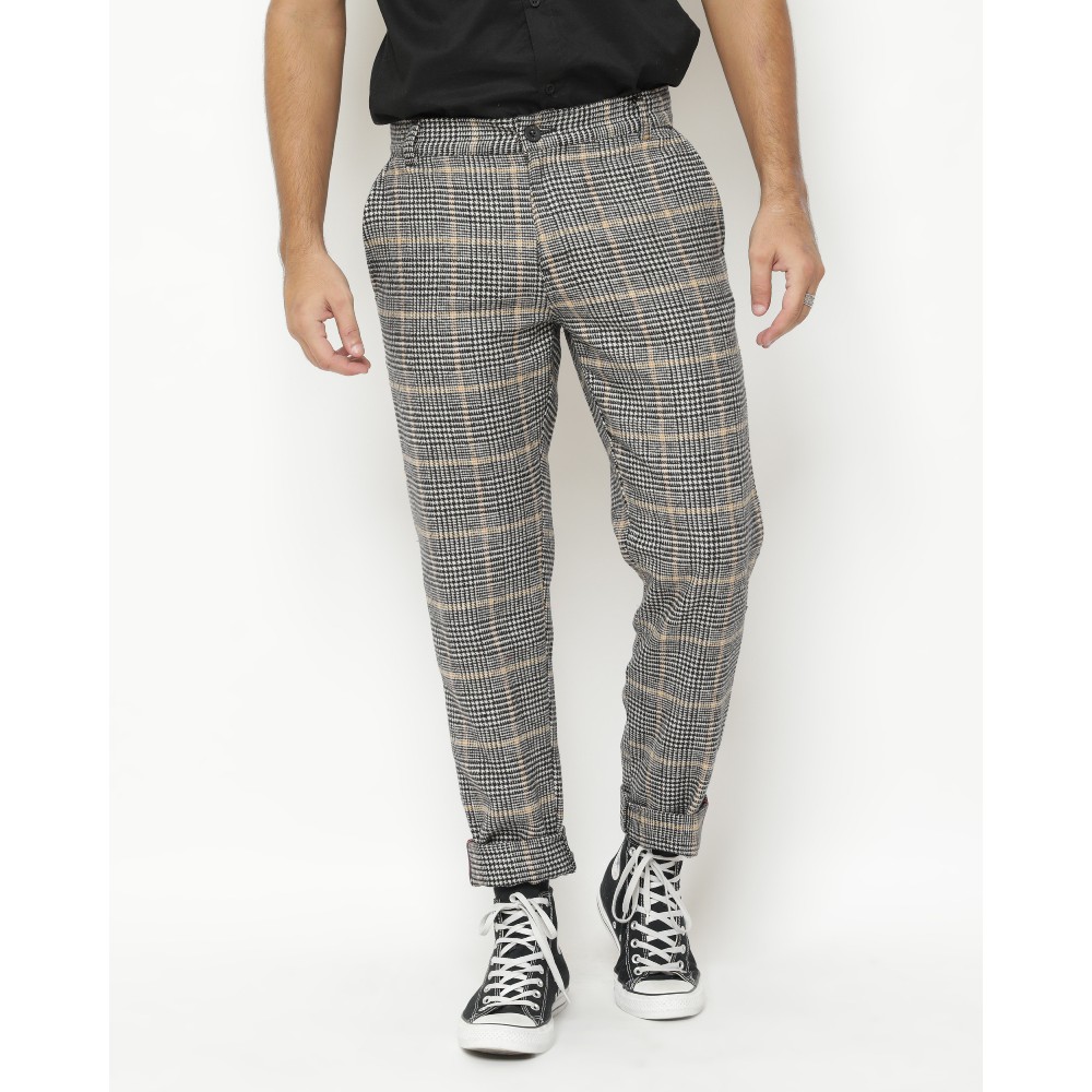 

Erigo Checked Pants Eliot Black Yellow