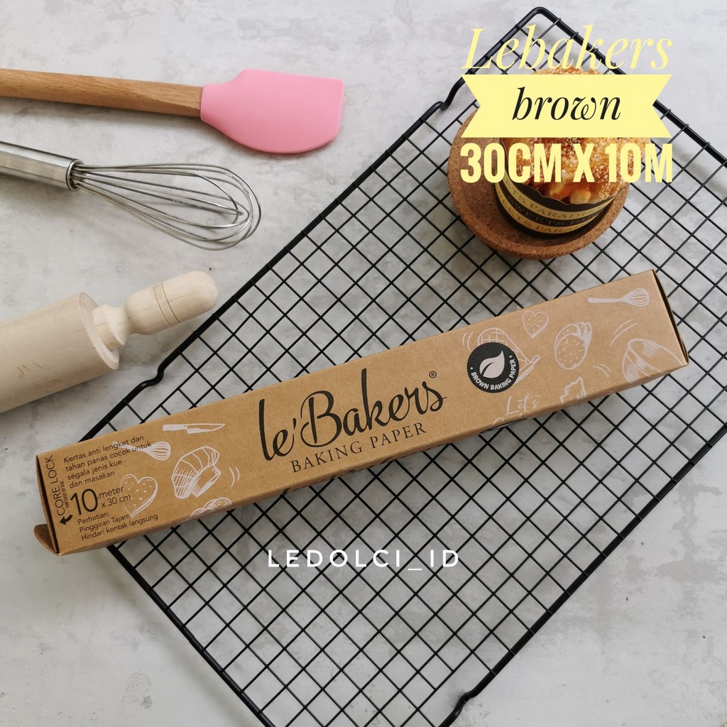 

LE BAKERS ALAS PANGGANG BROWN BAKING PAPER KOTAK COKELAT 30cm x 10m