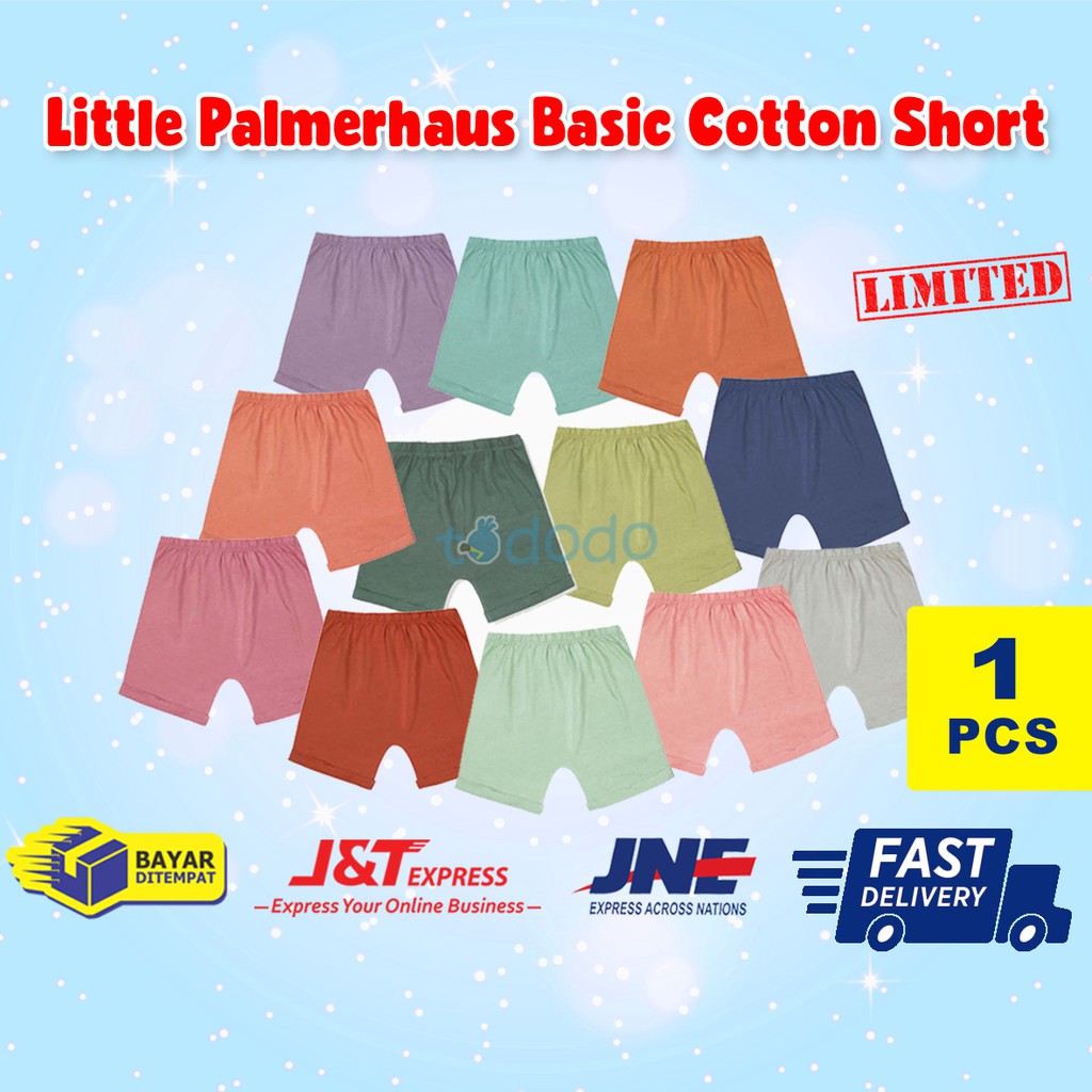 Celana Pendek Anak Laki Laki Perempuan 1-3 Tahun Little Palmerhaus Basic Cotton Short