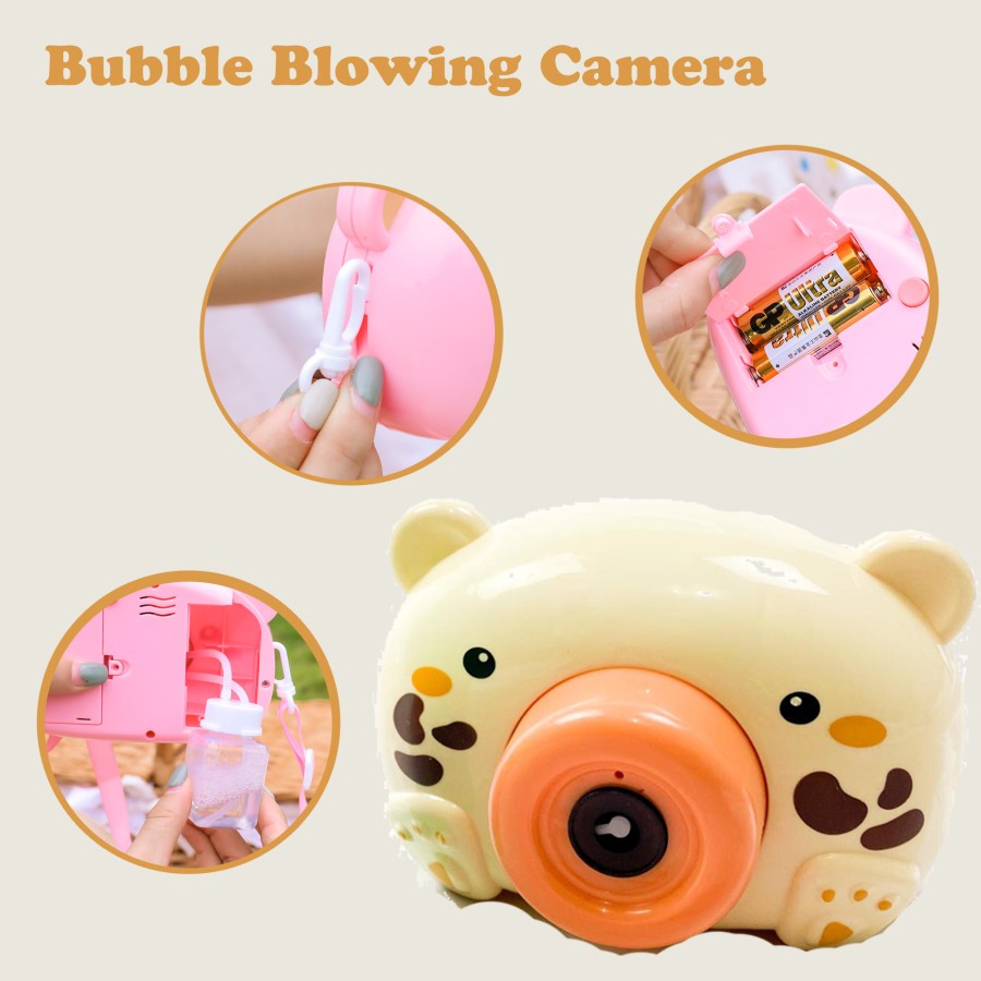 Mainan Kamera Gelembung Anak Automatic Bubble Blowing Camera Lucu