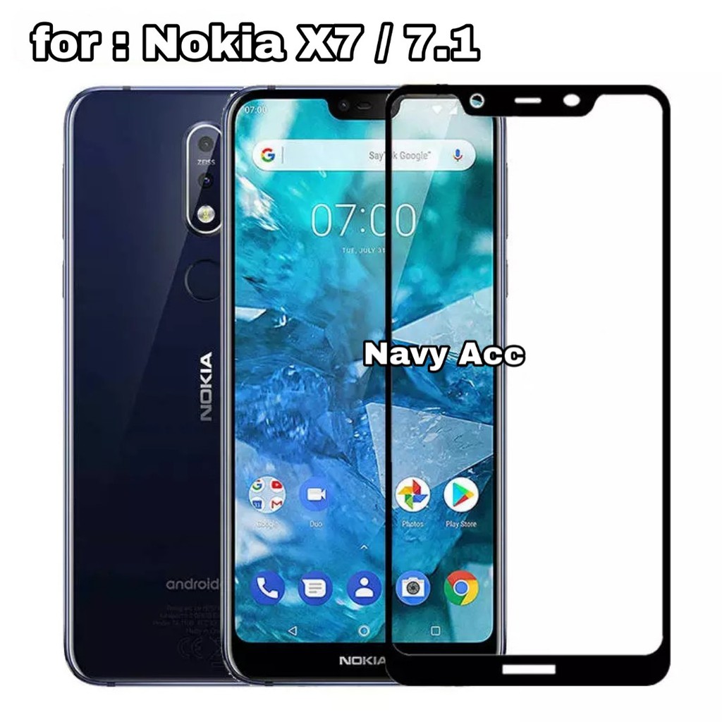 Tempered Glass Nokia X6 / X7 Full Cover 5D - Tempered Full Cover Nokia X6 - Nokia 7.1