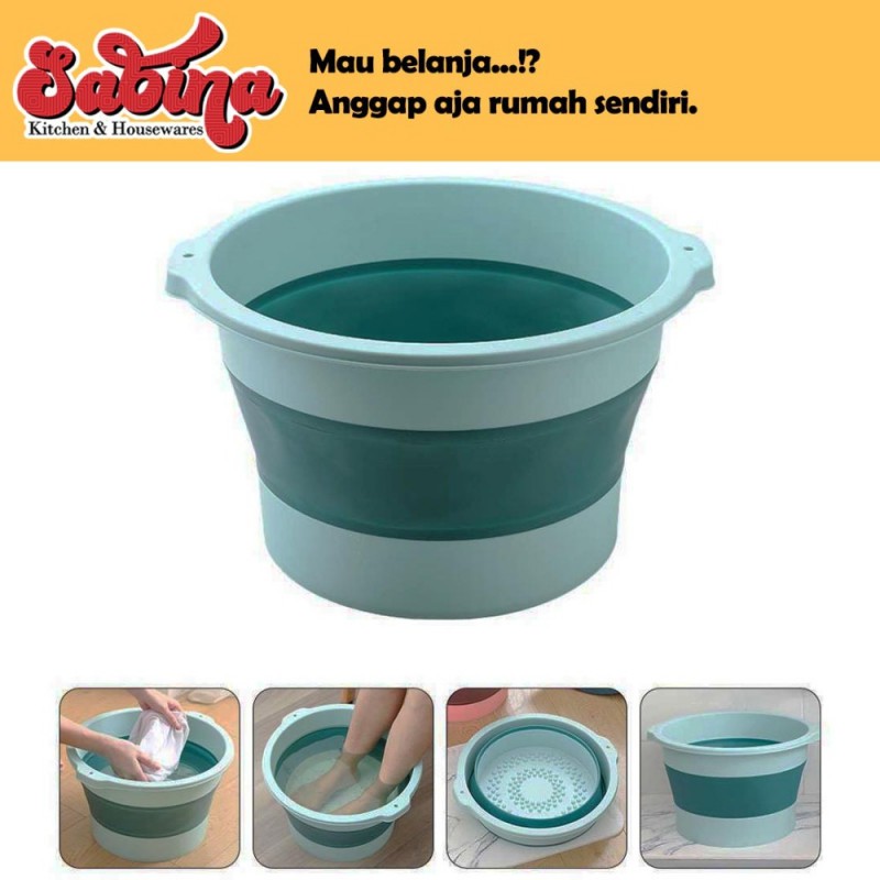 Baskom Ember Lipat Portable Foldable Water Bucket AsyPets