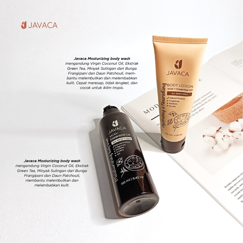 JAVACA - [BUNDLE] Moisturizing Body Wash Sabun Mandi Cair Meredakan Eksim Menghilangkan Bau Matcha Menyegarkan + Hydrating Facial Cleanser Pencuci Muka Mild Cocoyl Hydrolyzed Oat Protein BPOM HALAL Melembabkan Menghidrasi