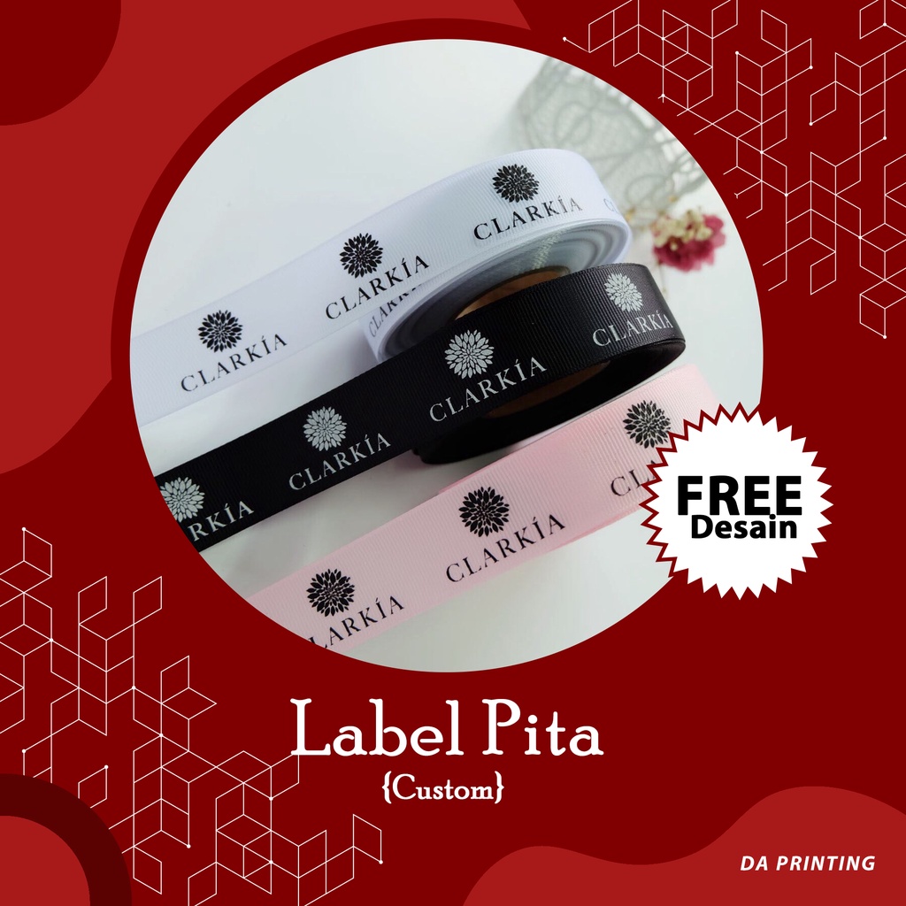 [DA PRINTING] Label Pita Custom/ Label Pita Polyester/ Label Satin