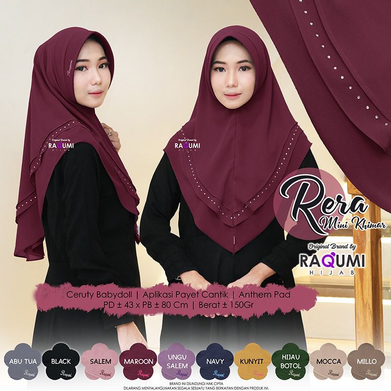 RERA BY RAQUMI HIJAB ORIGINAL SOLO