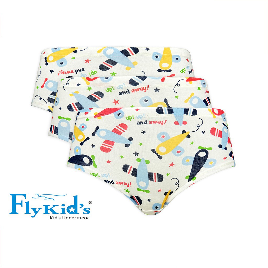 Flykids Celana Dalam Motif Pesawat Anak Laki (1 Pack 3 Pcs) FK 3134