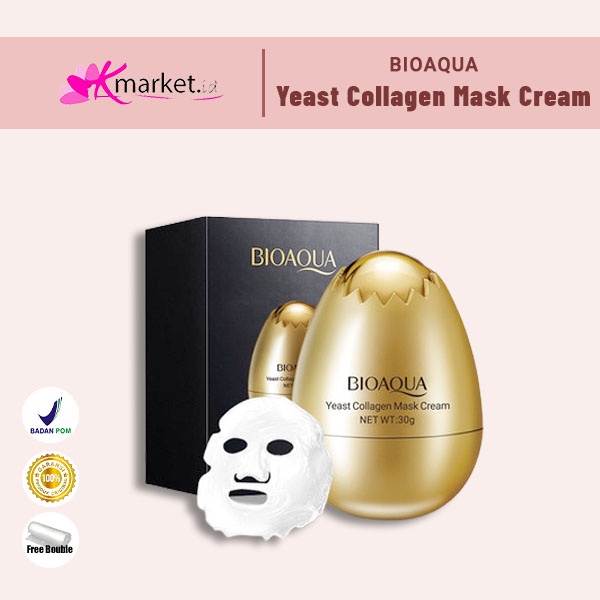 【BPOM】BIOAQUA Yeast Collagen Mask Cream 30g masker face mask masker peel off