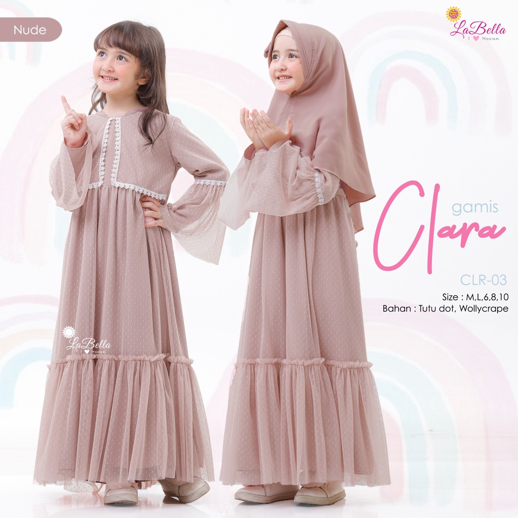 gamis tutu warna nude by labella