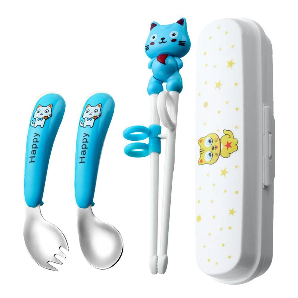 TOP Children Eat Training Chopsticks Cartoon Baby Eating Elbow fork and spoon Chopsticks Trainer