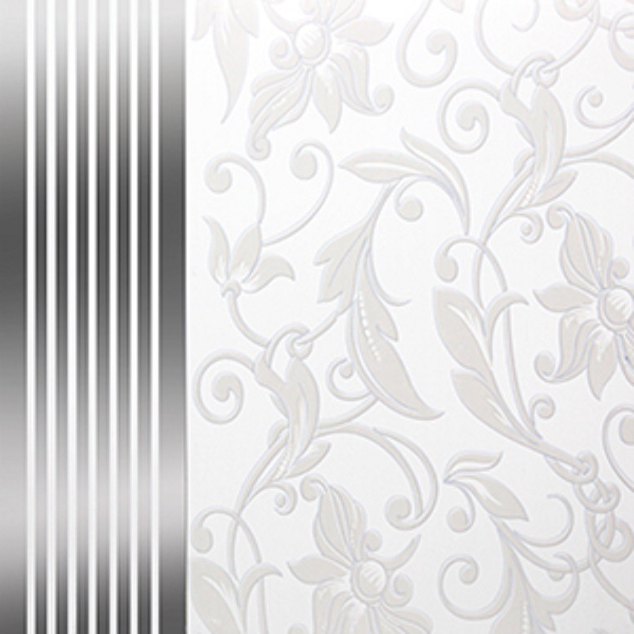 Shunda Plafon PVC Leaf Pattern with Silver List PL. 2516