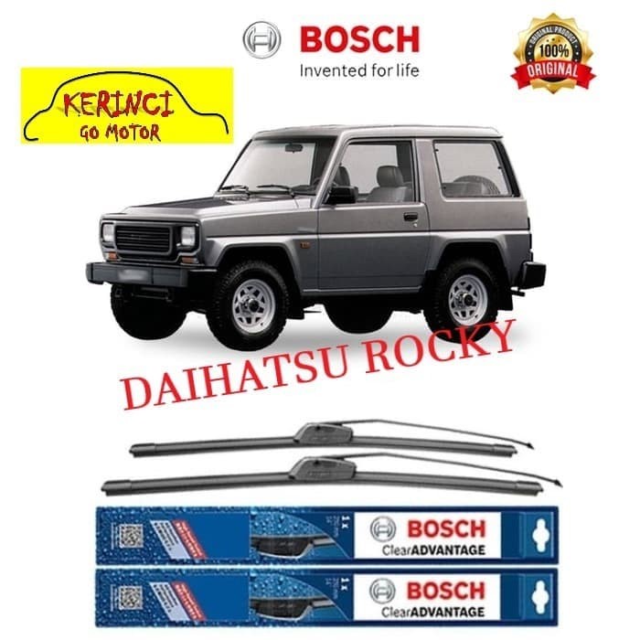 WIPER BOSCH CLEAR ADVANTAGE DAIHATSU ROCKY 19&quot; &amp; 17&quot; SEPASANG WIPER