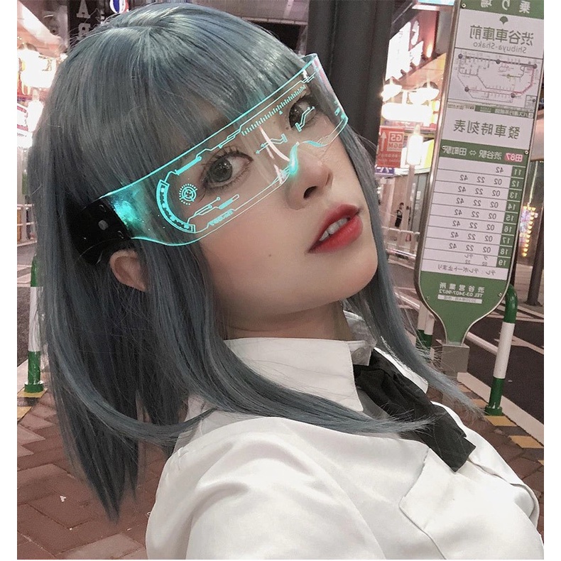 LED Light-Emitting Kacamata Trendi Masa Depan Teknologi Disco