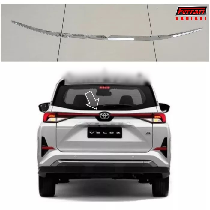 list kaca belakang pintu | window trim chrome mobil Avanza 2022