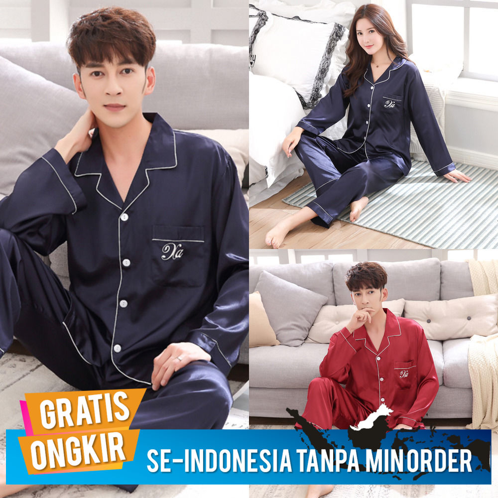 Baju Tidur Wanita Terbaru 2020 Piyama couple pakaian rumah tangga tipis sutra