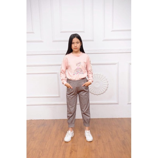 Hinata pants/celana anak tanggun/umur 9-14 tahun/celana catton tuwill strict/ celana kasual wanita