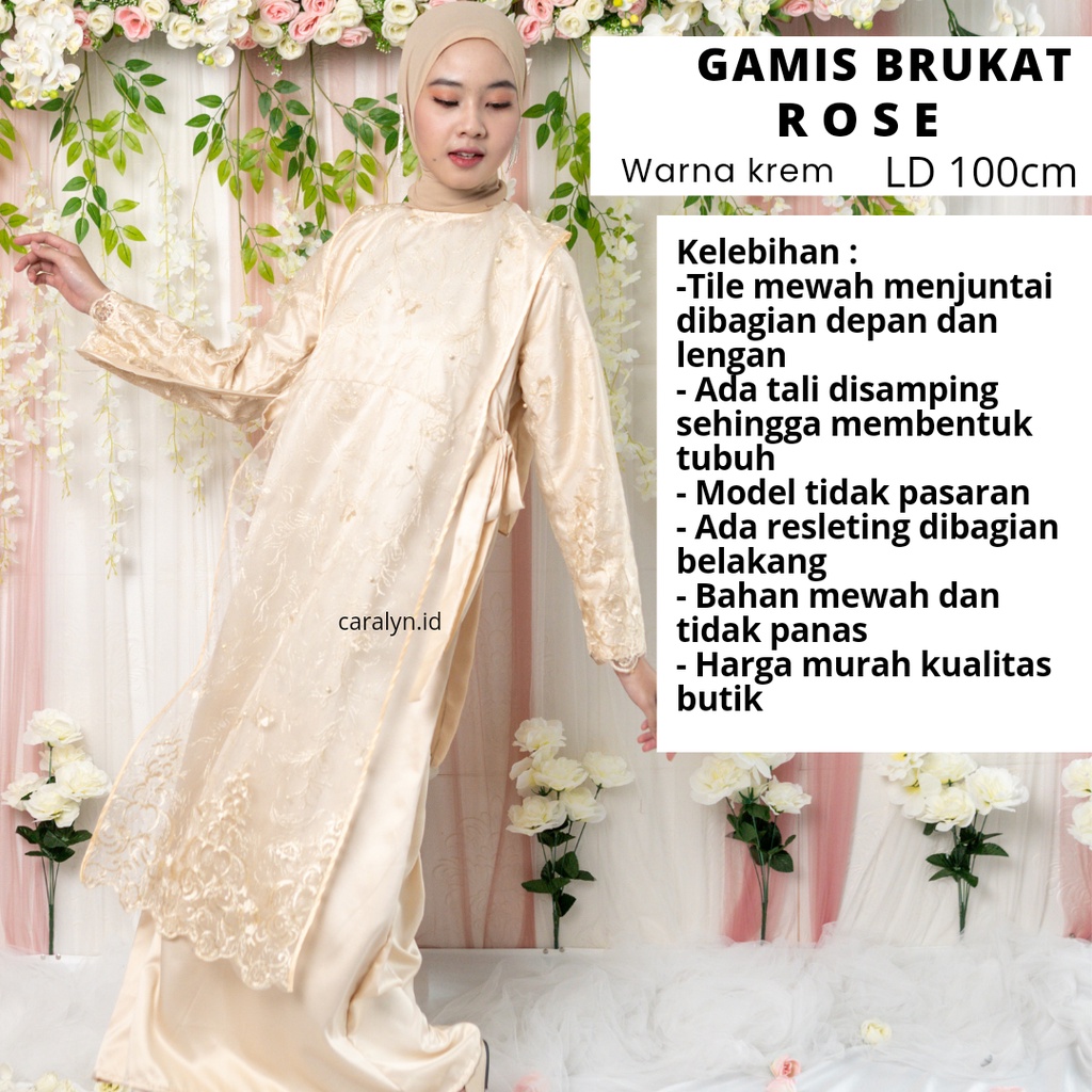 SUPER SALE GAMIS BRUKAT TERBARU 2023 DRESS BRUKAT KONDANGAN MEWAH ROSE