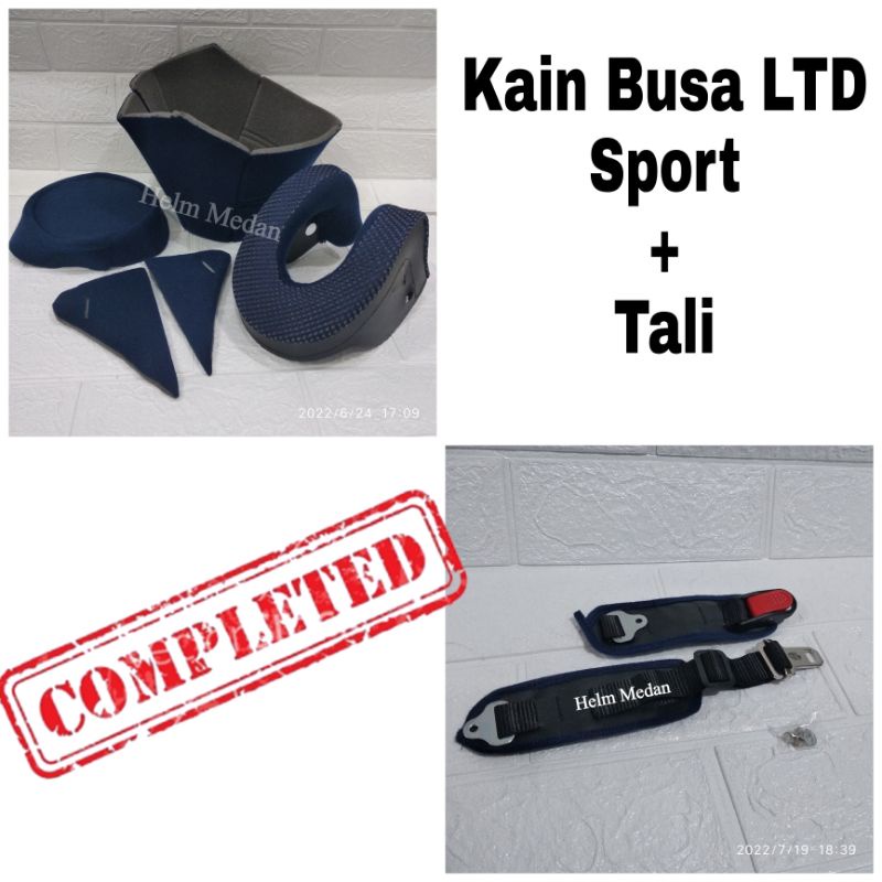 Busa dan Tali Helm Komplit Untuk Helm LTD Sport Avent (free paku belah )