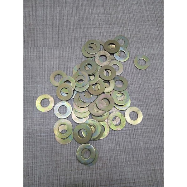 Harga per 10pc - Ring Plat Washer Kuning M10 10x23mm Baut Kunci 14