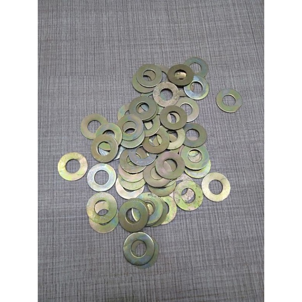 Harga per 10pc - Ring Plat Washer Kuning M10 10x23mm Baut Kunci 14