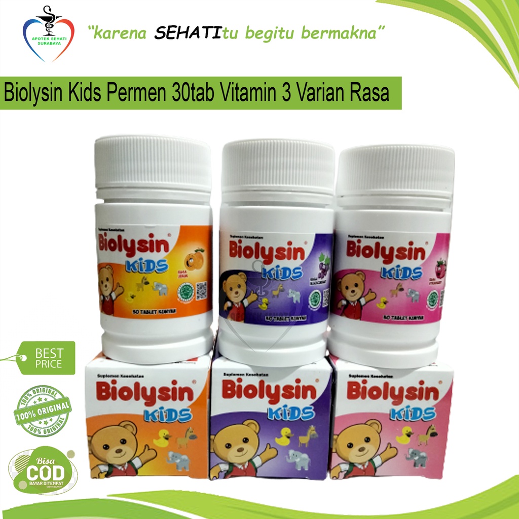 BIOLYSIN KIDS TABLET HISAP SUPLEMEN ANAK DAN PEMULIHAN PASCA SAKIT