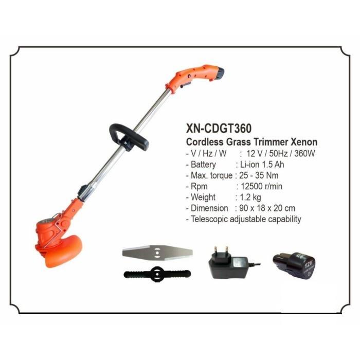 Xenon Mesin Potong Rumput Baterai Grass Trimmer Cordless 12V
