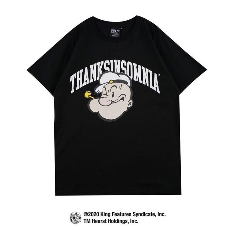 THANKSINSOMNIA X POPEYE Bessie Black T-Shirt UNISEX