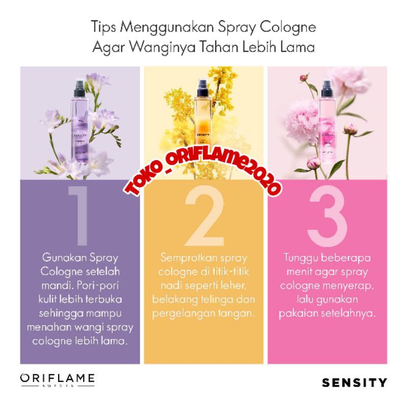 Sensity Spray Cologne Midnight mist//Sunsparkle//Pinkbloom