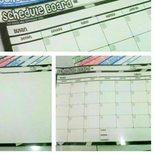 

➷ Schedule board jadwal kertas gulung portable papan tulis karton ●