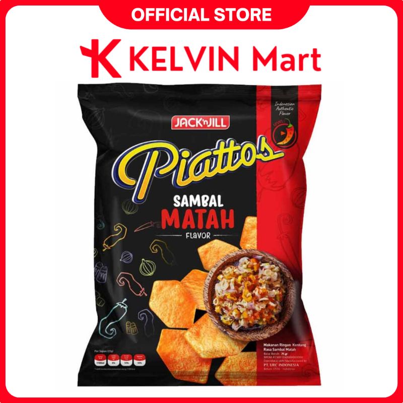 

Kerupuk Piattos Rasa Sambal Matah pck 75g | KELVIN Mart