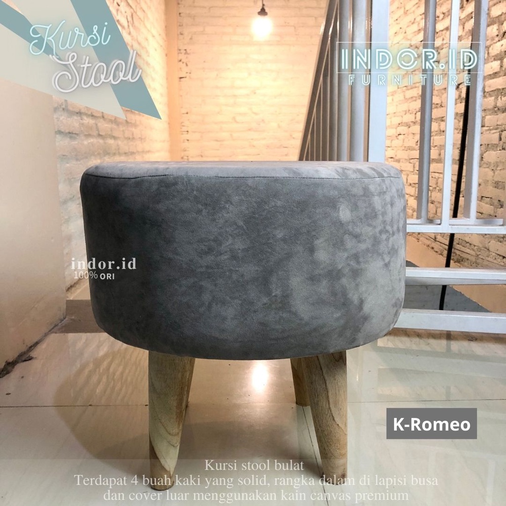 STOOL SOFA BULAT BAHAN PREMIUM MOTIF TERBARU MURAH/ KURSI PUFF KURSI STOOL SOFA MINIMALIS